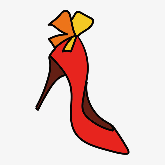 手绘红色高跟鞋免扣素材图片免费下载_高清p