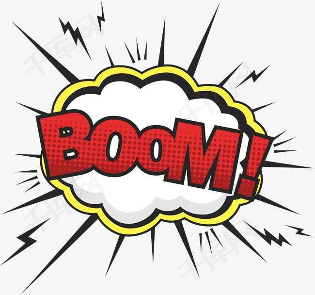 橙色卡通boom