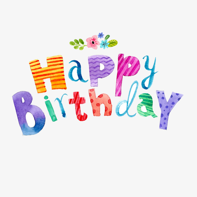 彩色可爱生日祝福矢量图素材图片免费下载_高