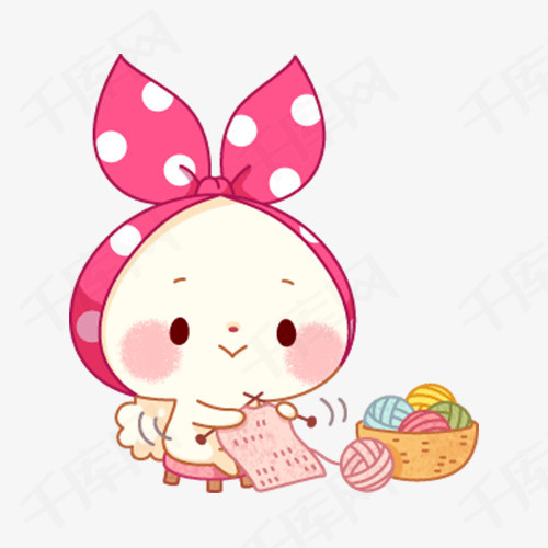 织毛衣的小孩