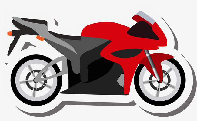 红色卡通摩托车素材图片免费下载_高清png