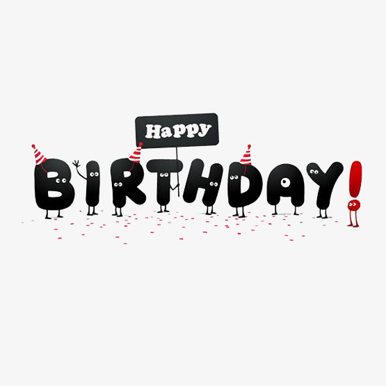 生日快乐卡通字体设计