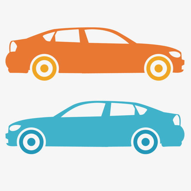 轿车轮廓矢量图