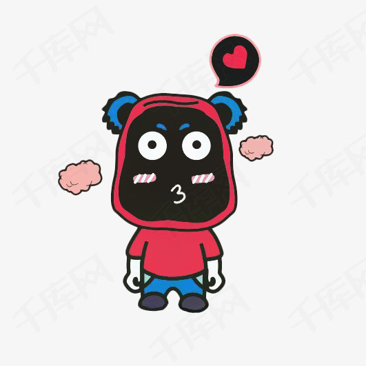 可爱的撅嘴表情