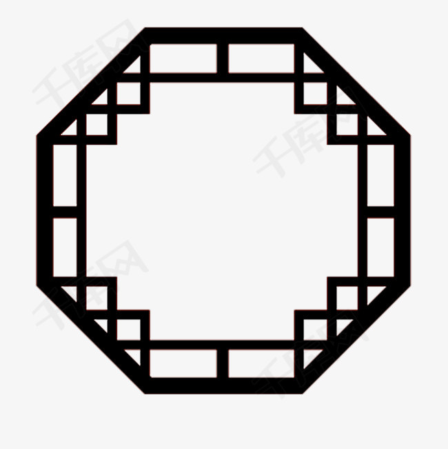 千库网提供古风窗棱中国矢量免抠png素材