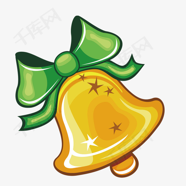 手绘黄色的铃铛