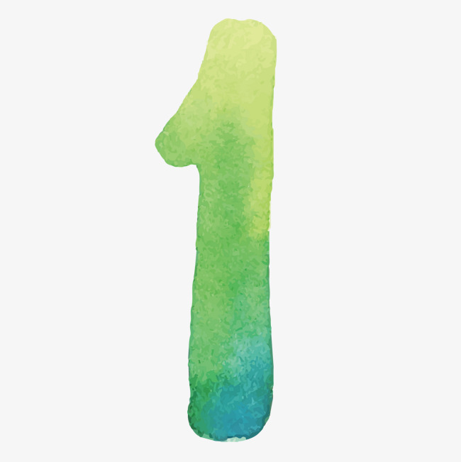 千库网 艺术字 水彩数字1  按   收藏千库网