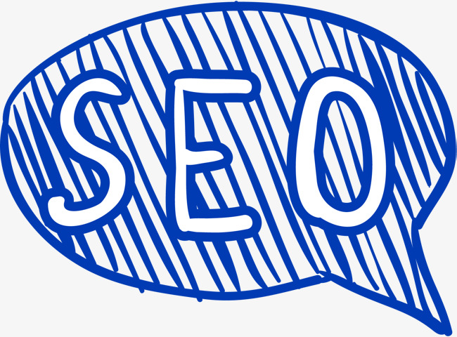 蓝色seo对话框png素材