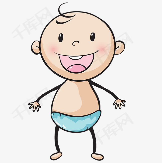 手绘卡通婴儿小孩