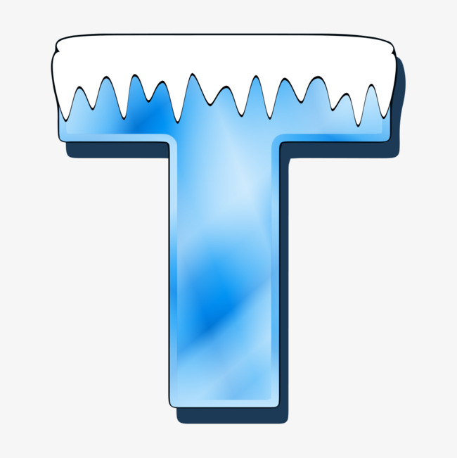 冰冻蓝色字母t