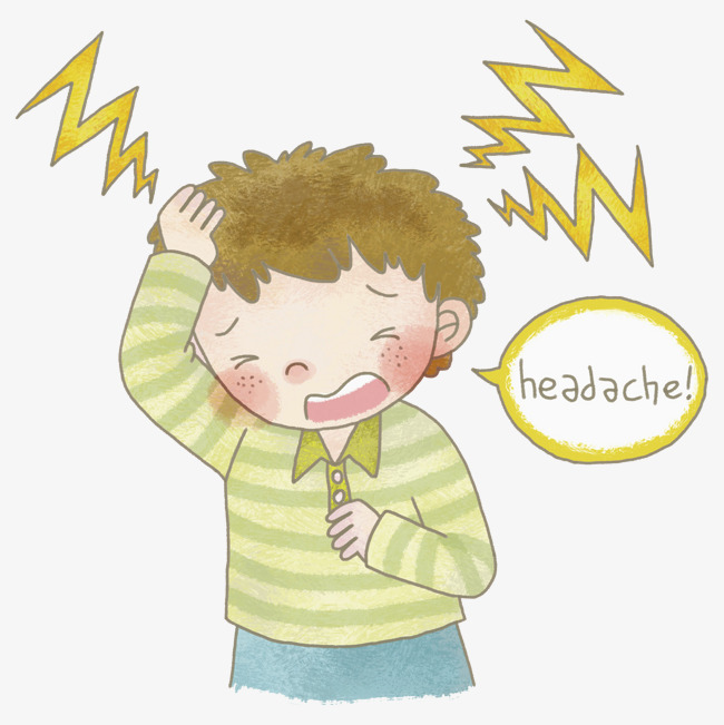 烦恼的男孩卡通手绘男孩烦恼水彩对话框      