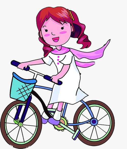 小女孩骑单车素材图片免费下载_高清png