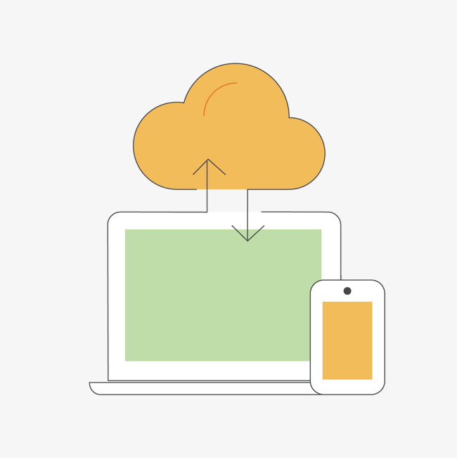 彩色电脑云科技素材图片免费下载_高清psd