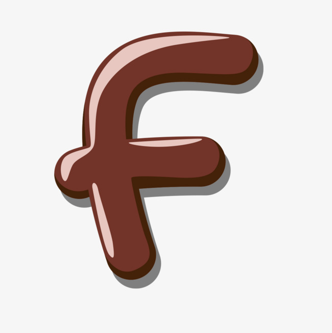 巧克力字母f_艺术字设计_千库网