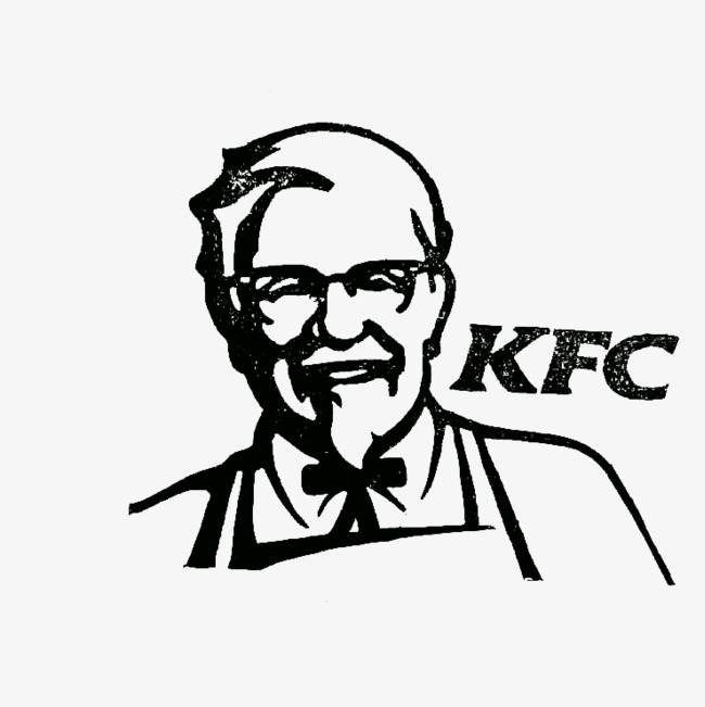 黑色肯德基老爷爷标志肯德基kfc标志标识logo老爷爷