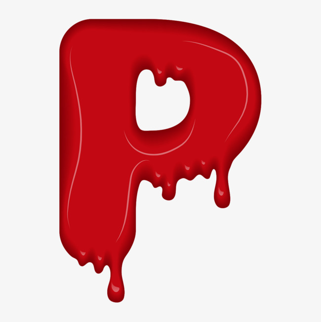 红色液体英语字母P素材图片免费下载_高清pn