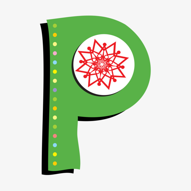 圣诞英文字母p
