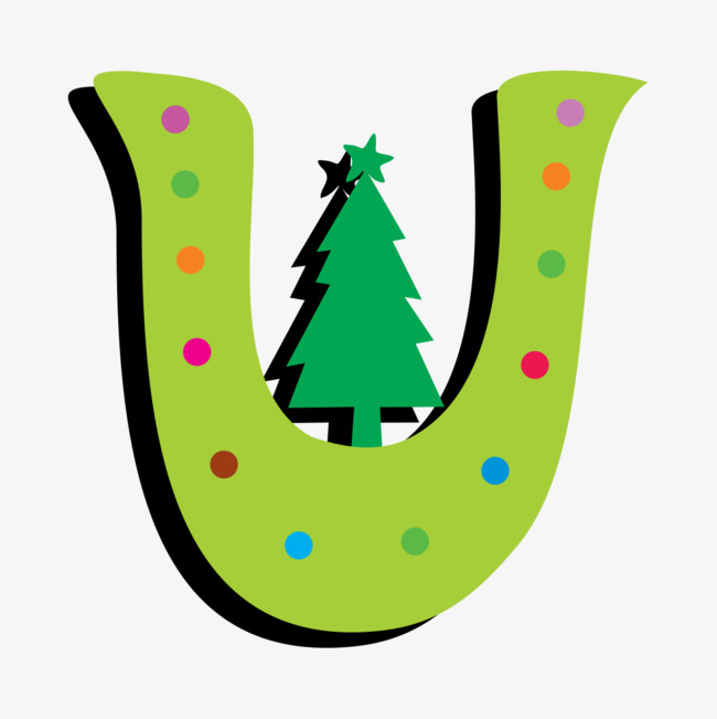 圣诞英文字母u