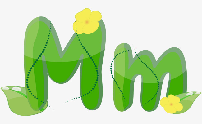 绿色字母m