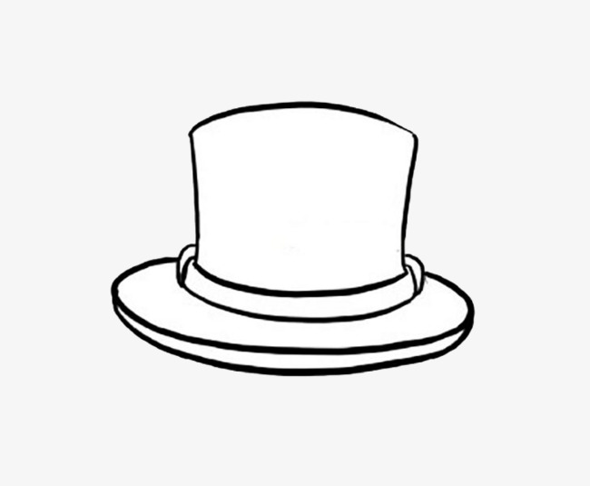 侧面高顶帽子简笔画图案素材图片免费下载_高