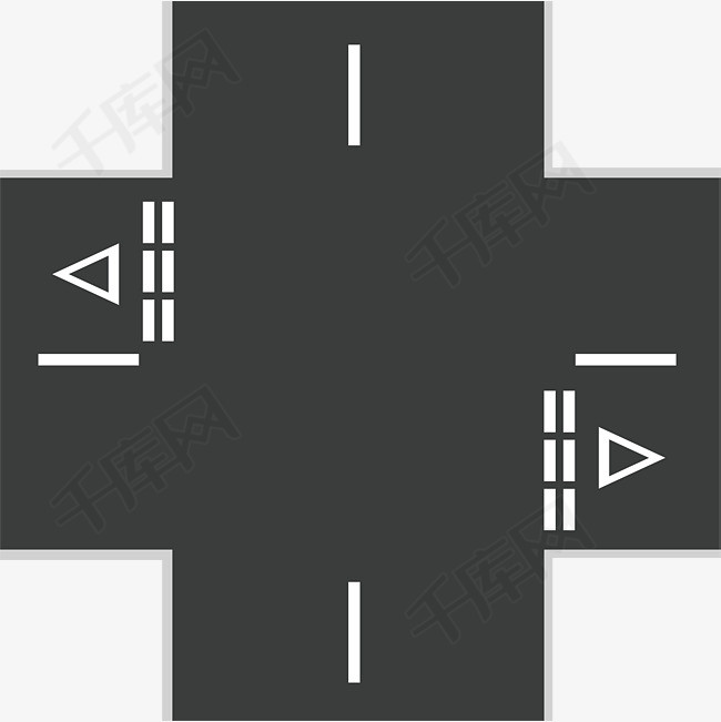十字路口十字路口马路矢量高速马路卡通马路城市马路