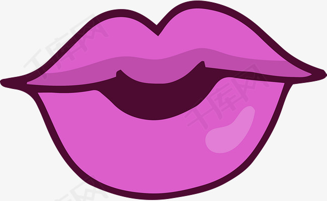 卡通嘴唇矢量图