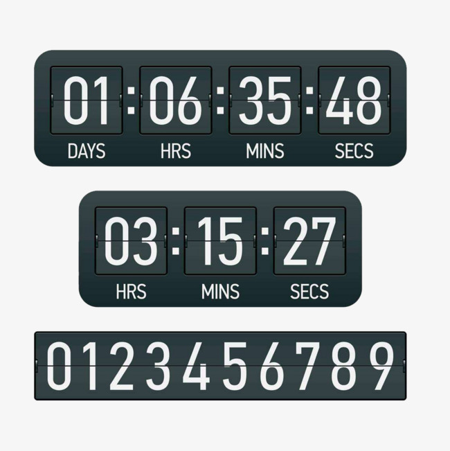 数字计时器屏屏幕屏幕日期计时器秒表数字秒针