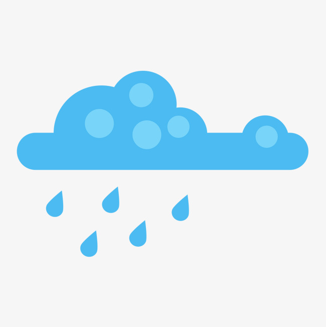蓝色的云朵和雨滴素材图片免费下载_高清psd