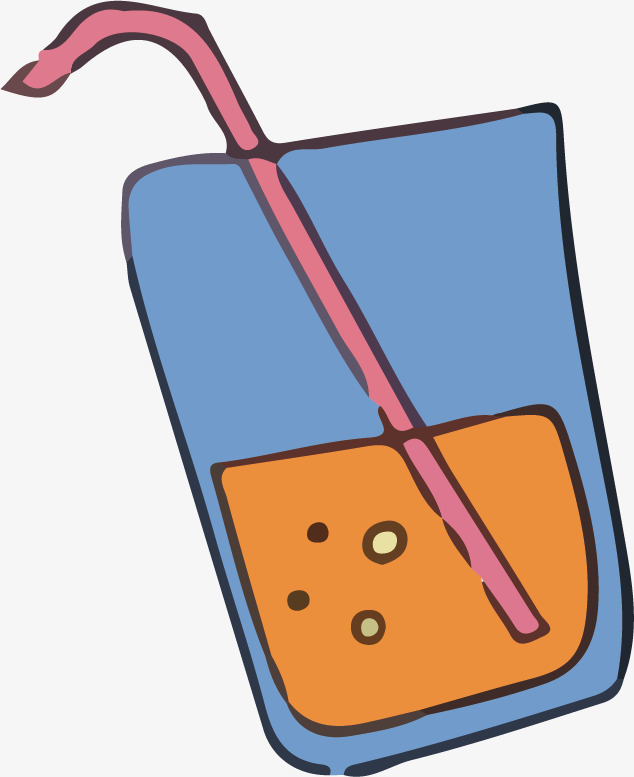 美味的鲜榨果汁饮料简笔画素材图片免费下载_高清png