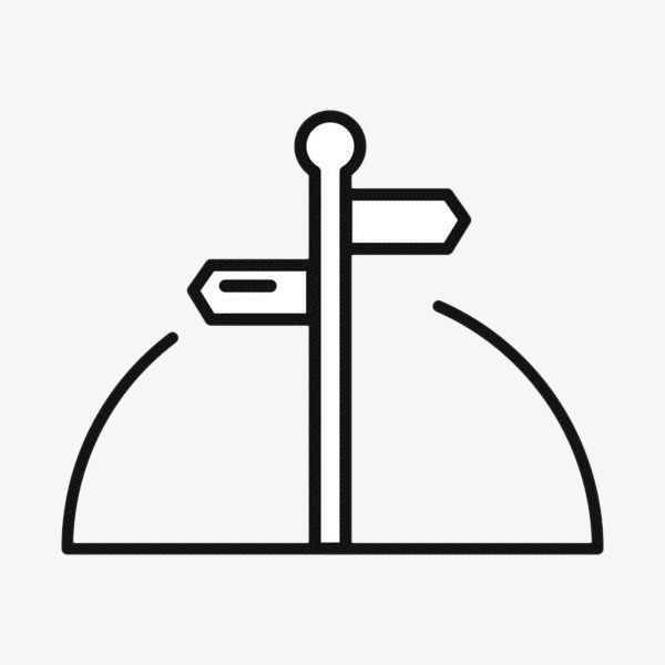 手绘简约线条箭头路牌素材图片免费下载_高清