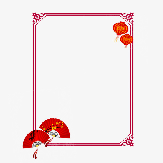 中国风扇子边框素材图片免费下载_高清psd