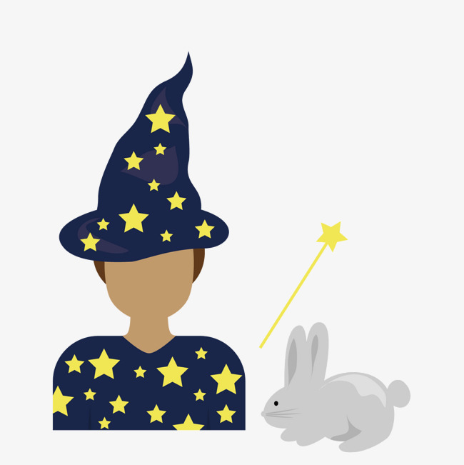 蓝色魔法帽子素材图片免费下载_高清psd_千库网(图片编号9136824)