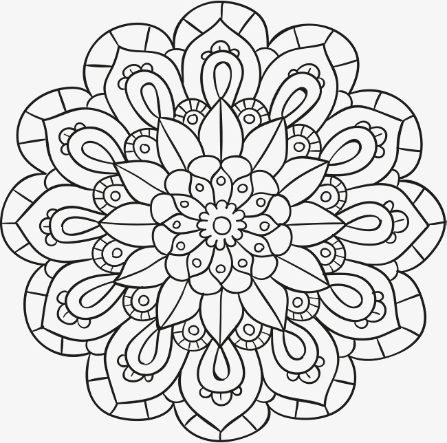 曼陀罗手绘图素材                                    曼陀罗花