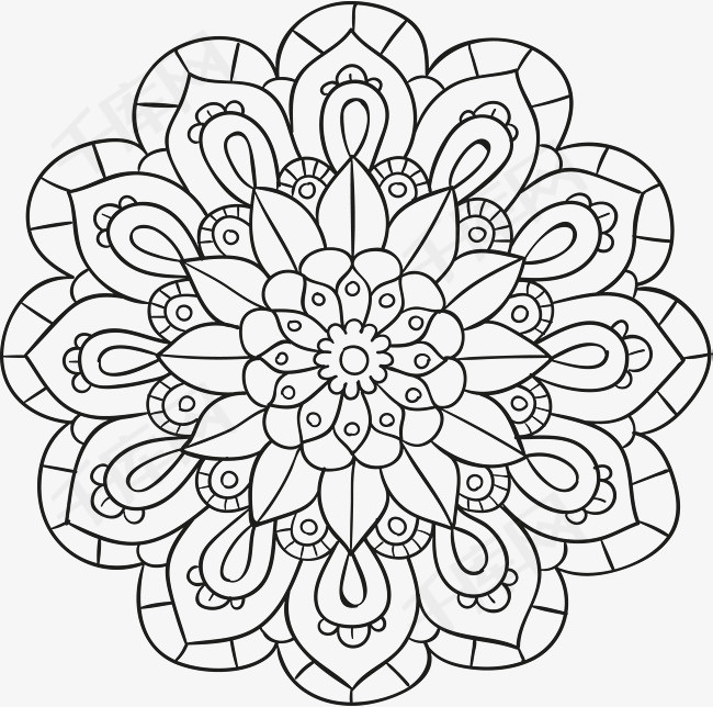 曼陀罗手绘图素材