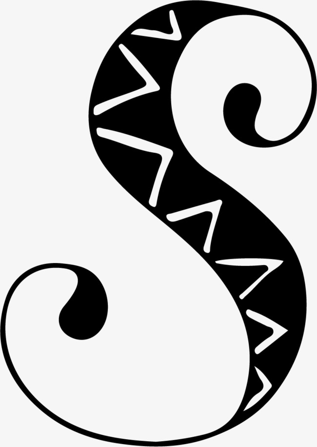 创意花纹字母s