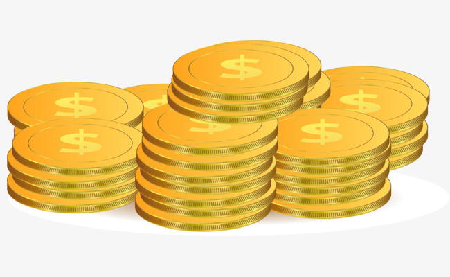 金色卡通钱币