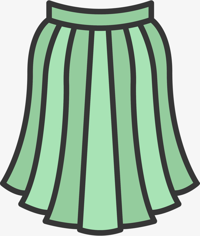 绿色百褶裙矢量图素材图片免费下载_高清psd