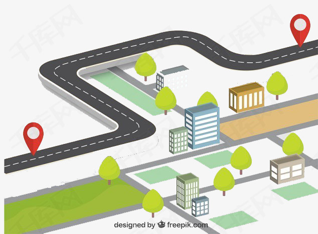 城市线路图                                            手绘路线