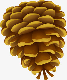 黄色松果果实PNG素材下载_高清图片PNG格式