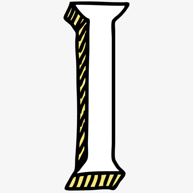 黄色线条字母i