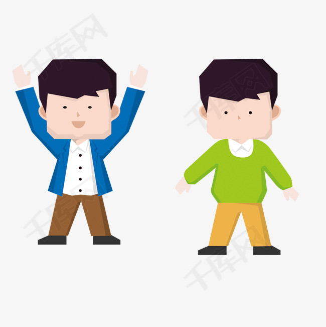 举手卡通顾客