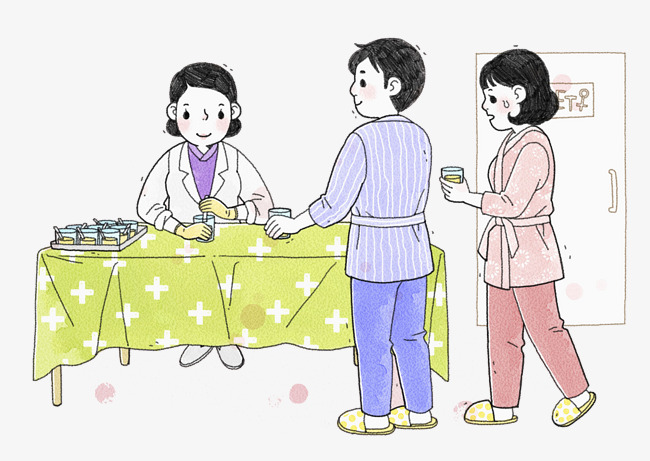 手绘配药的医生