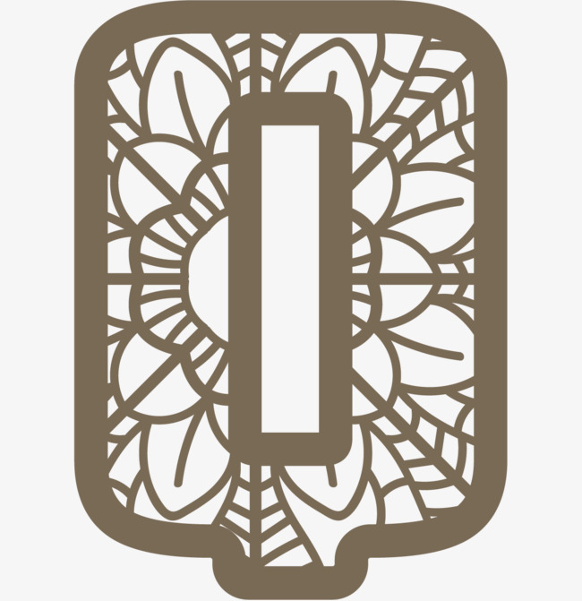 英文字母Q窗花底纹创意字体素材图片免费下载