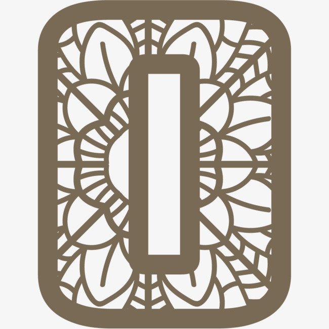 英文字母O窗花底纹创意字体素材图片免费下载