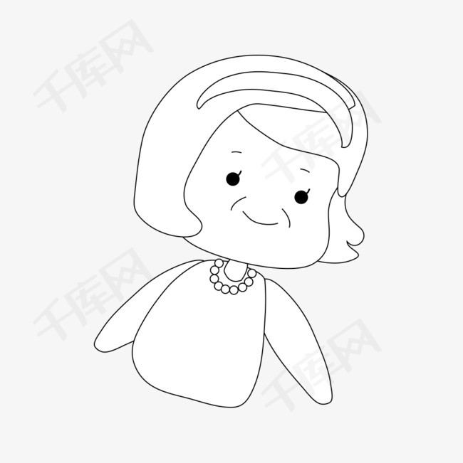 可爱老太简笔画简笔老人老太老婆婆可爱萌    