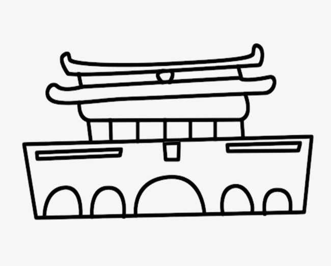 简笔画故宫手绘素材图片免费下载_高清png_千库网(图片编号9247884)