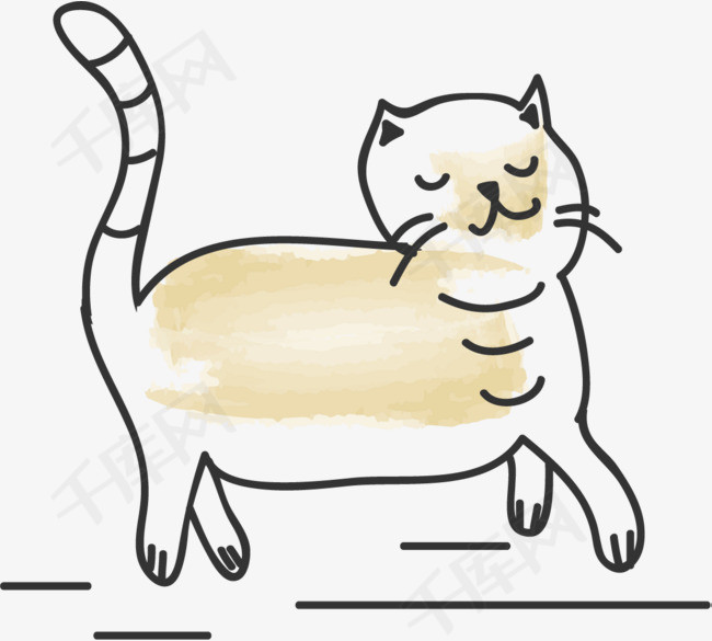 行走的猫咪卡通猫咪手绘猫咪猫咪简笔猫咪小猫行走