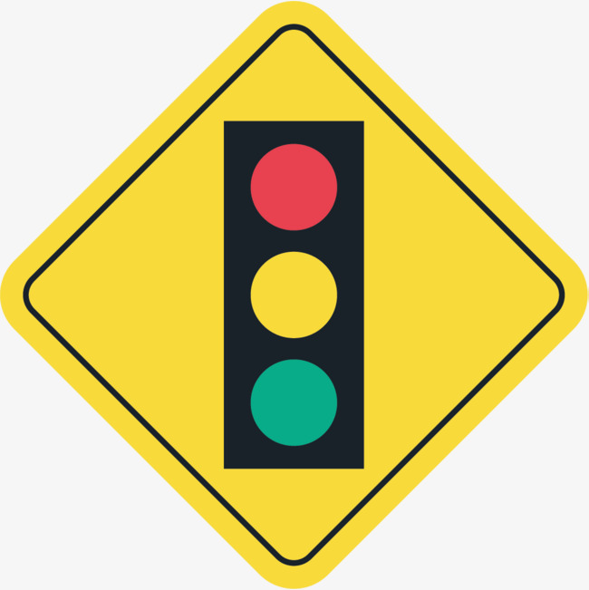 红绿灯指示标卡通指示标手绘指示指示标识标志指示红绿灯