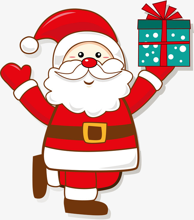红色卡通圣诞老人png素材下载_高清图片png格式(编号