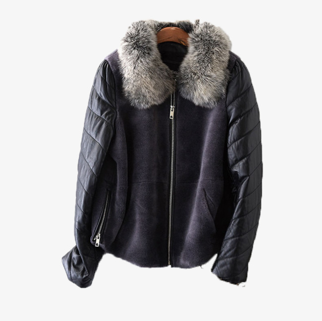 狐狸毛领羊毛大衣女素材图片免费下载_高清p